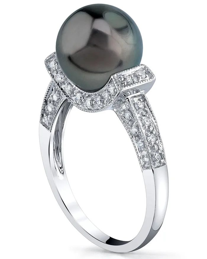 spt Rings Tahitian South Sea Pearl Sparkling Jewel Ring