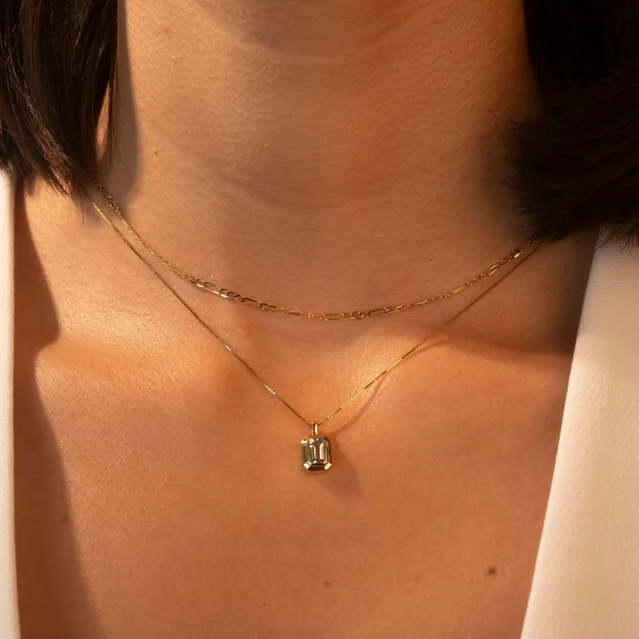 14k Thin Figaro Necklace Rose Gypsy Necklaces