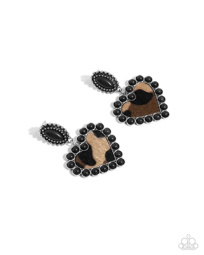 Earrings Paparazzi Jewelry Paparazzi Earring Whimsical Wrangler Black