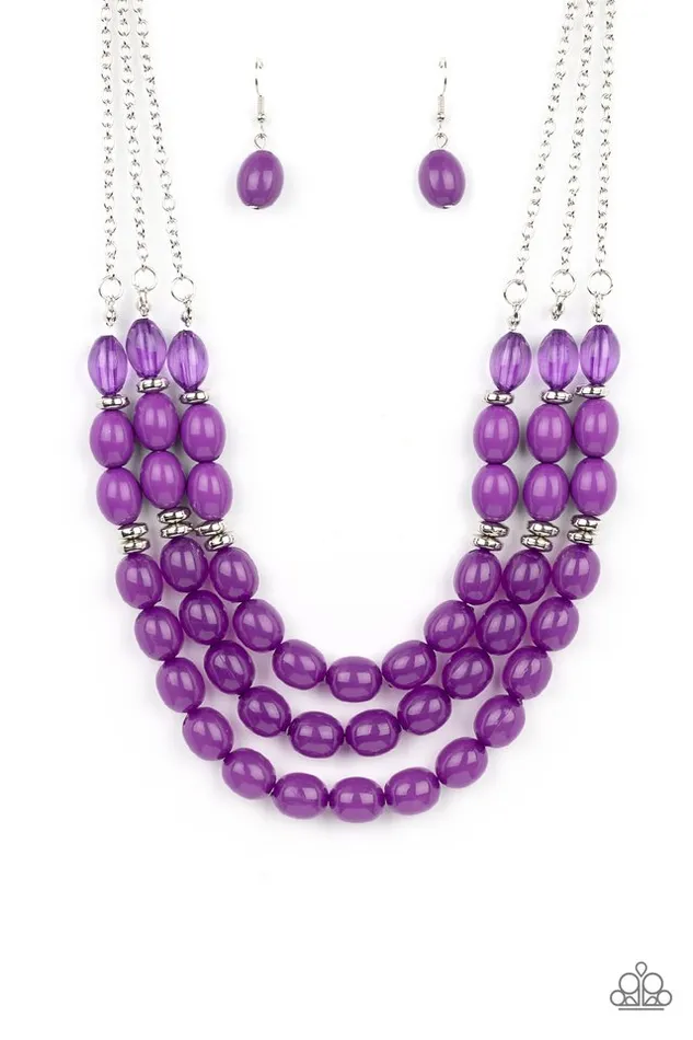 Necklaces Paparazzi Necklace Coastal Cruise Purple Paparazzi Jewelry