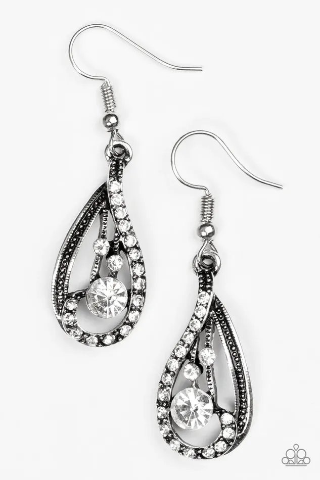 Paparazzi Earring All For Show White Paparazzi Jewelry Earrings