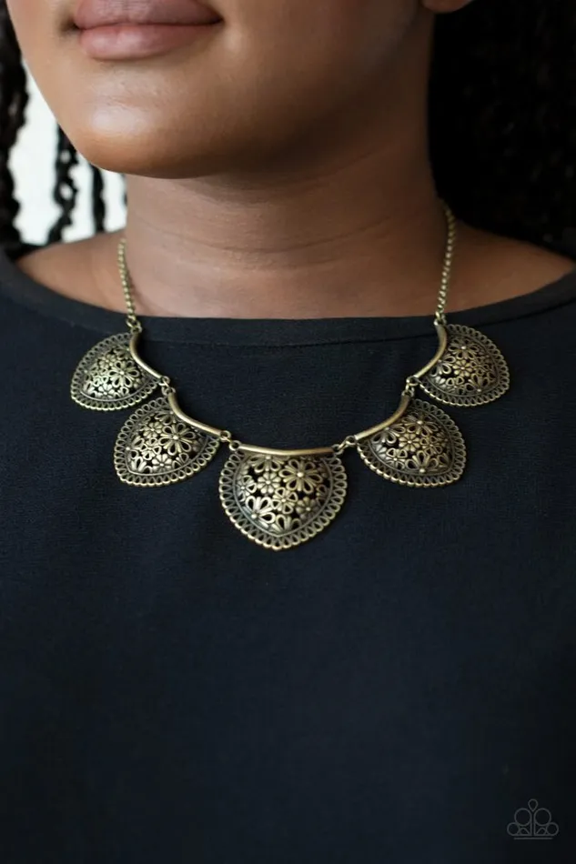 Paparazzi Necklace Garden Pixie Brass Paparazzi Jewelry Necklaces