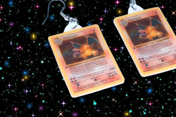 Sam Makes Things Earrings READY TO SHIP Pokmon Cards Detailed Handmade Earrings