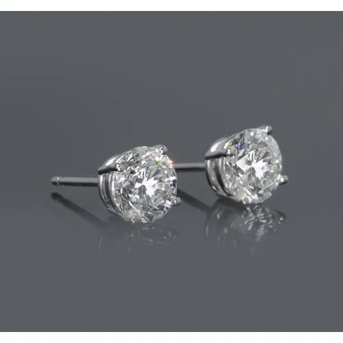 Earrings GB 150 Carats Four Prong Woman Stud Earring White Gold 14K F Vs1 Natural Earth Mined Diamond Earrings GB 150 Carats Four Prong Woman Stud Earring White Gold 14K F Vs1 Natural Earth Mined Diamond