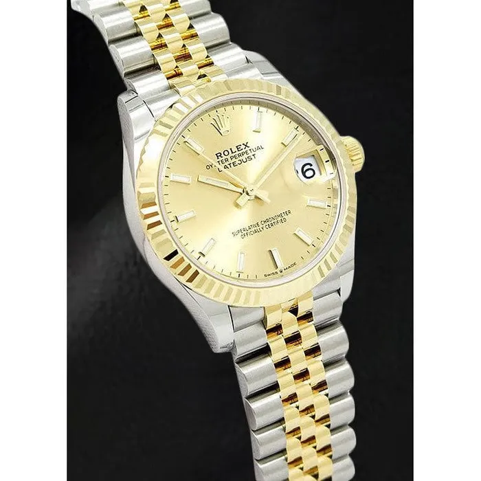 HarryChadEntcom Rings Rolex Datejust 31mm Champagne Luminous Two Tone Watch