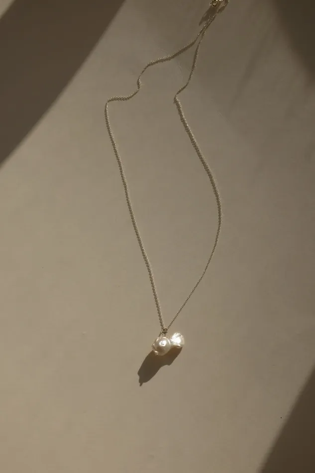 collectionno2 Necklaces VINTAGE PEARL LONG NECKLACE 925 SILVER