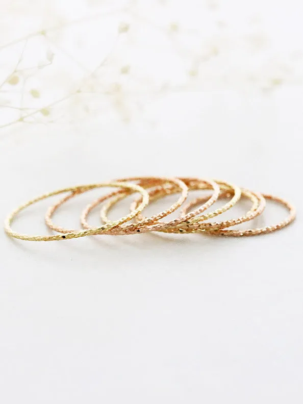 MinimalBijoux Rings 14K Gold Dainty finger Stacking ring