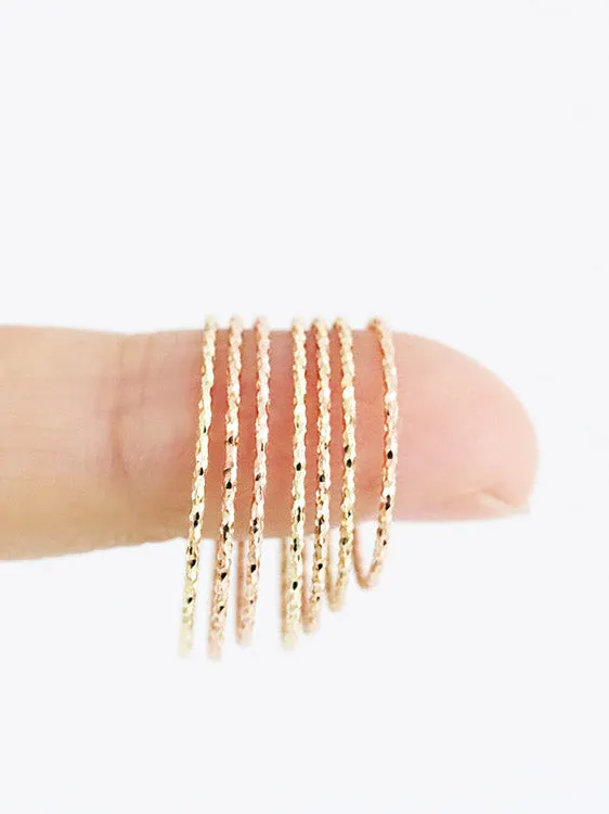 MinimalBijoux Rings 14K Gold Dainty finger Stacking ring