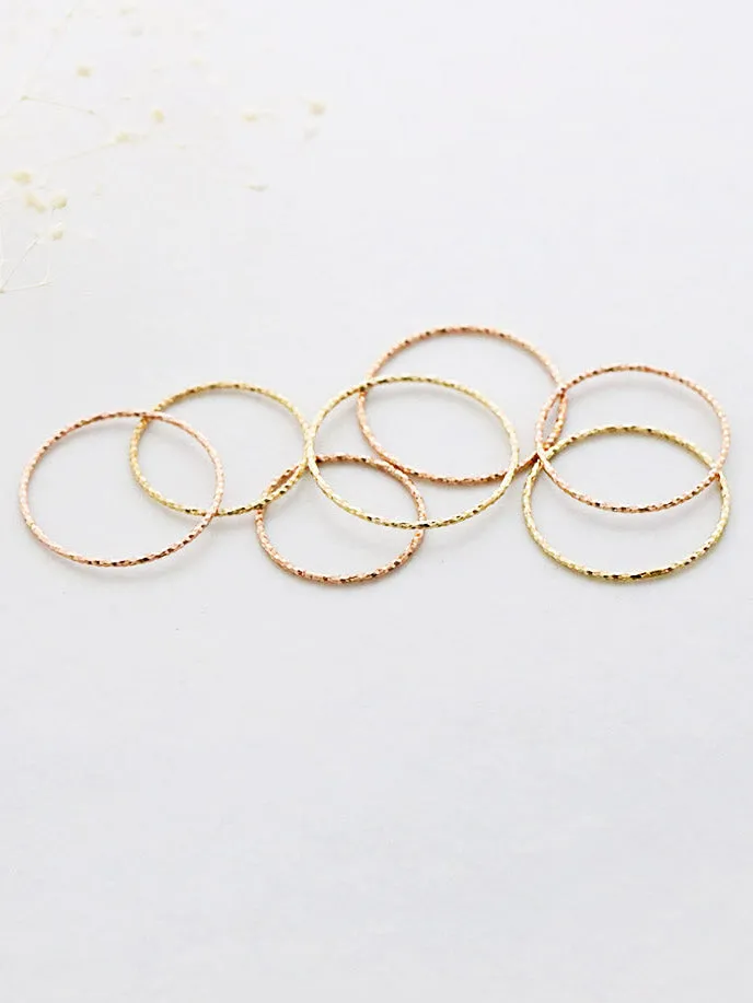 MinimalBijoux Rings 14K Gold Dainty finger Stacking ring