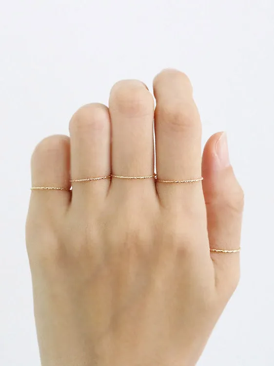 MinimalBijoux Rings 14K Gold Dainty finger Stacking ring