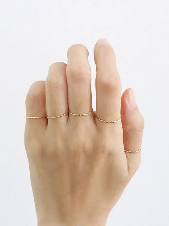 MinimalBijoux Rings 14K Gold Dainty finger Stacking ring