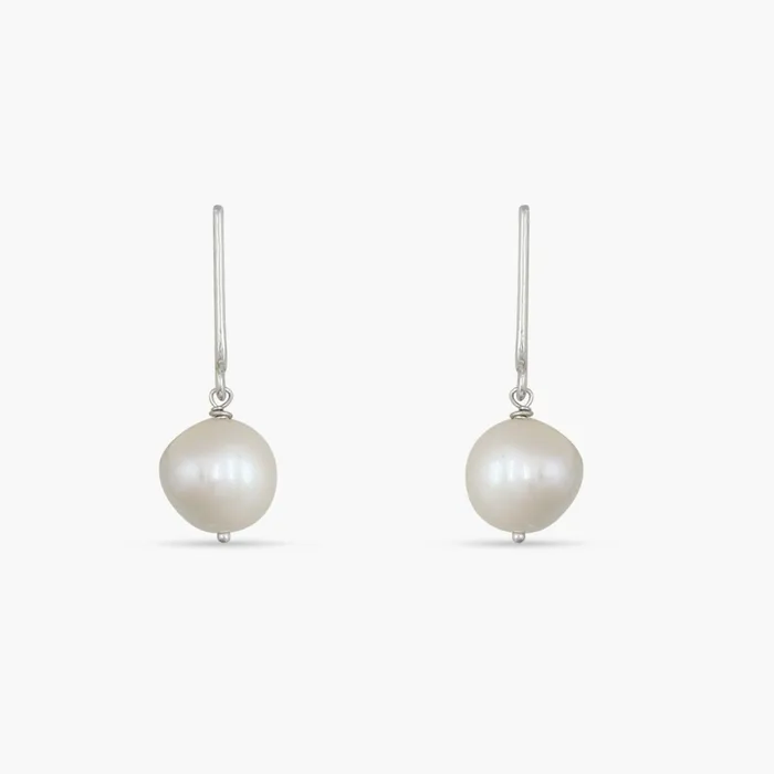 Earrings Classic Pearl Drop Silver Earrings SILVER
