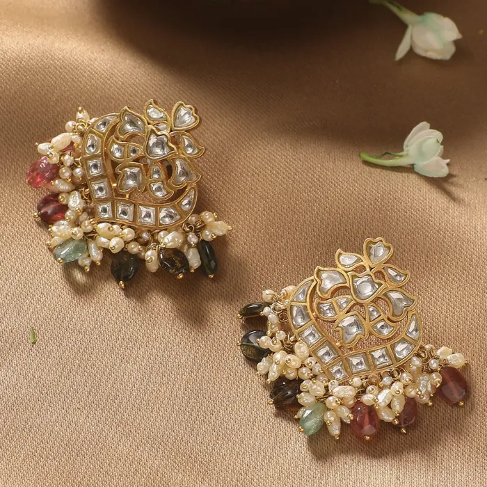 Earrings SILVER Amodini Polki Jadau Silver Earrings