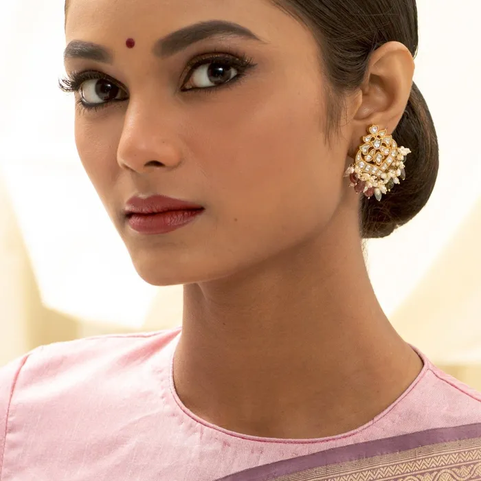 Earrings SILVER Amodini Polki Jadau Silver Earrings