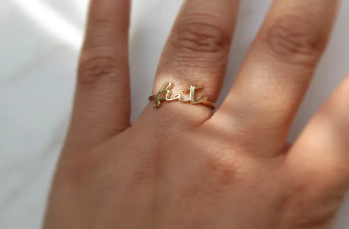Fiat Ring in 14k Gold The Little Catholic Rings