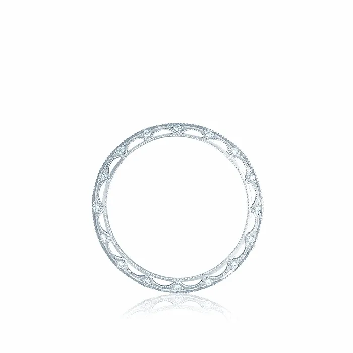 International Diamond Center Rings Tacori 18k White Gold Reverse Crescent Diamond Wedding Band 05 CTW International Diamond Center Rings Tacori 18k White Gold Reverse Crescent Diamond Wedding Band 05 CTW