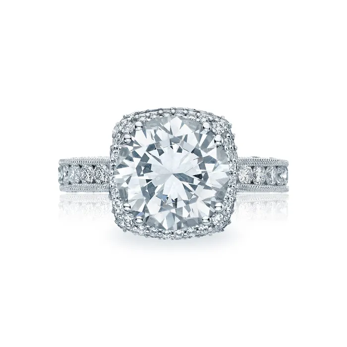 International Diamond Center Rings Tacori Platinum RoyalT Round Diamond Engagement Ring Setting 131 CTW