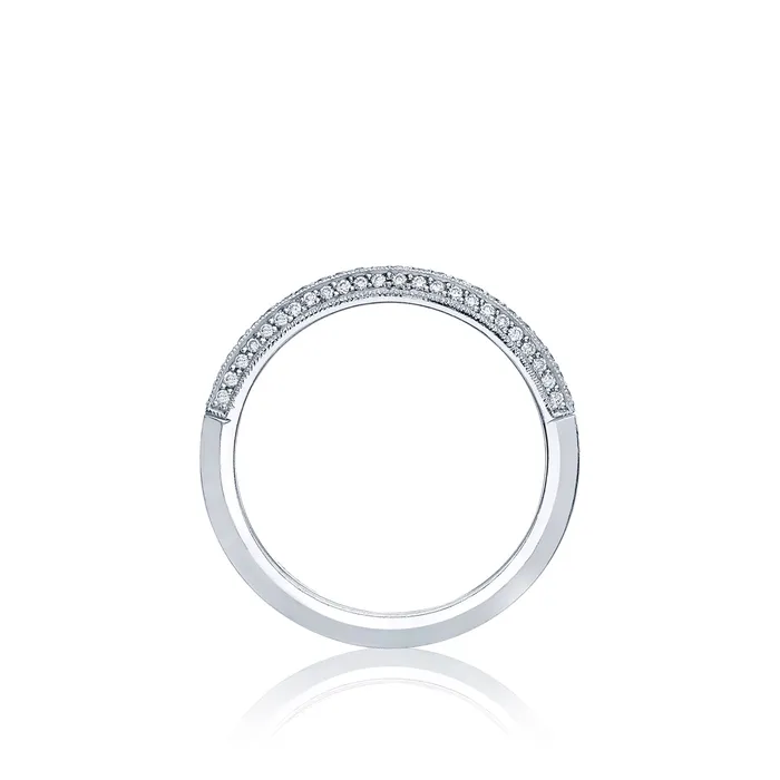 Rings Tacori 18k White Gold Simply Tacori Diamond Wedding Band 018 CTW International Diamond Center